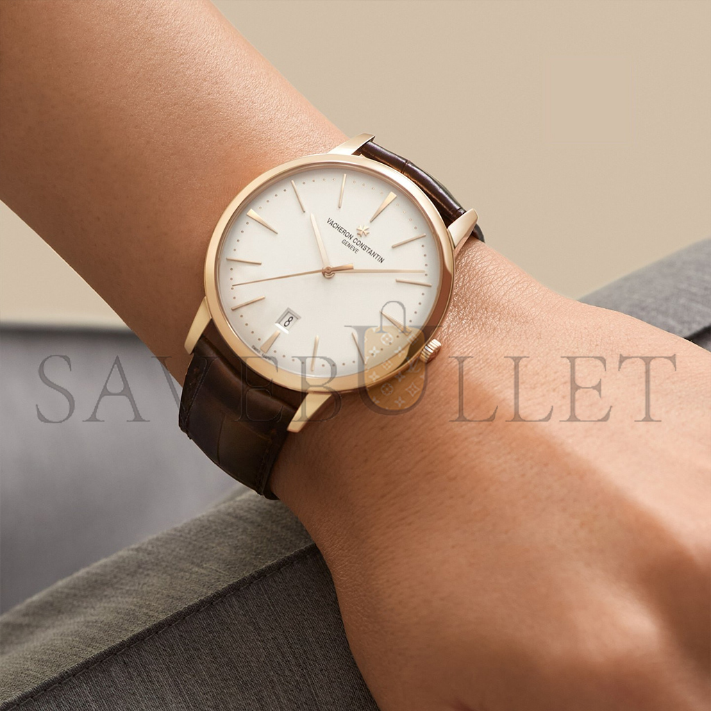 vacheron Co*sta*t*n patrimony self-winding 40 mm pink gold watch 85180/000r-9248